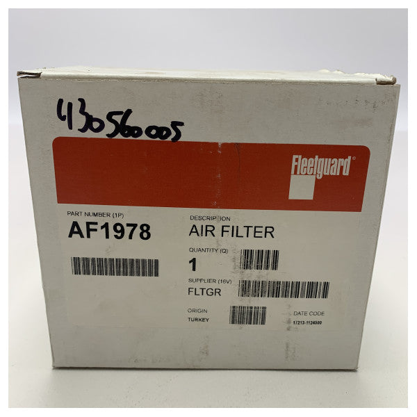 Fleetguard AF1978 Insert de filtre à air moteur