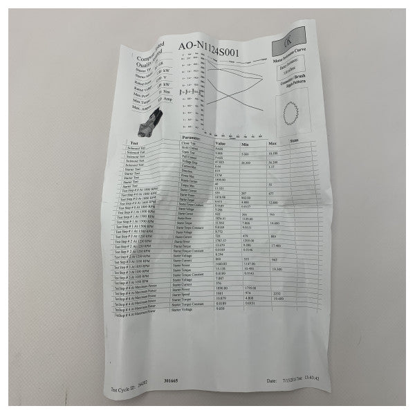 KVT AO-N1124S001 Κινητήρας εκκίνησης 12V 16NM | 816 AMP