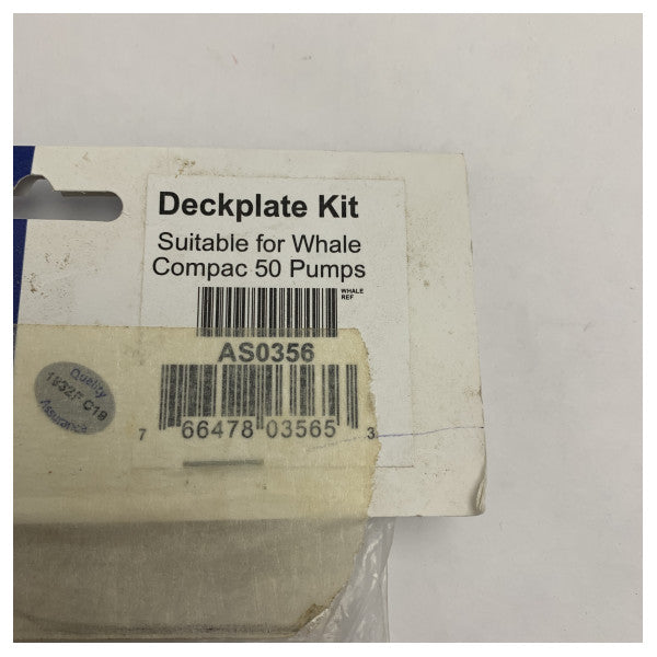 Whale AS0356 Deckplattensatz für Compac 50 Bilgepumpen - Langlebige Bilgepumpenabdeckung in Marinequalität