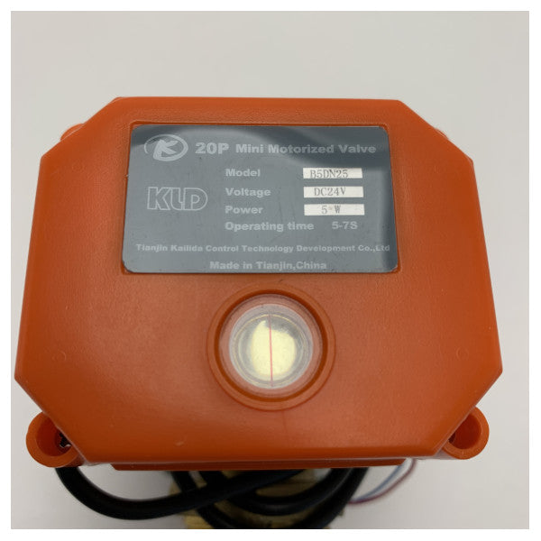 Vetus KLD 20P Mini elektrisches motorisiertes Kugelventil DN25 24V 