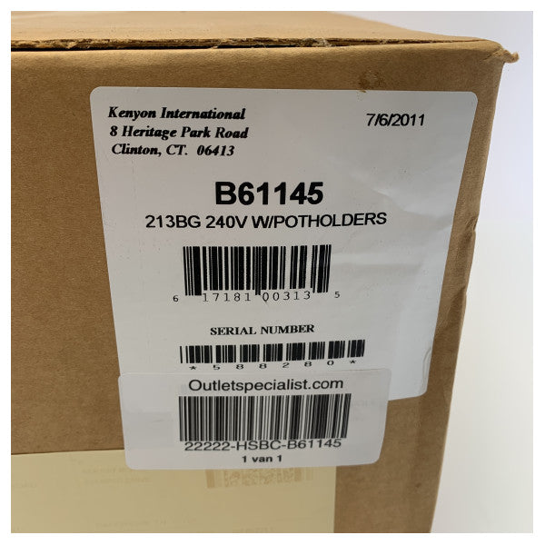 Kenyon B61145 Edelstahl Single -Brenner Alkohol -Elektrokocher Top