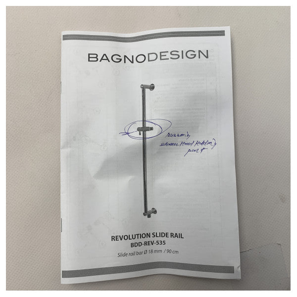 Висококачествена матовочерна морска плъзгаща се релса 900 мм - устойчива на корозия релса за душ и аксесоари