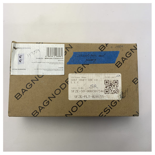 BagNodesign Part Universal Trim Part para ducha Termostática BDM-UNI-T302SR-A-CP