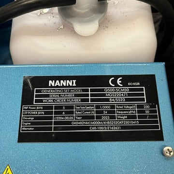 Nanni QMF6.0m 5 kW | Générateur diesel marin de 1500 tr / min avec SoundShield 230V