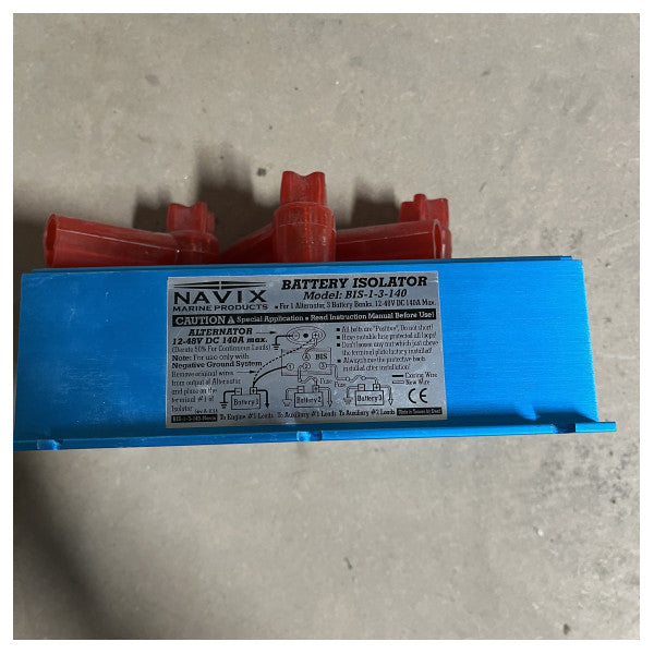 Navix-akkuerotin BIS-1-3-140 48V 140A moniakkuinen merilatausjärjestelmä