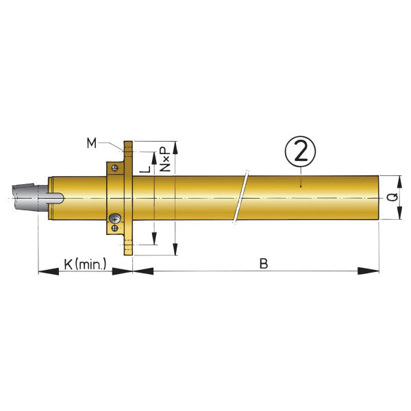 Vetus Bronze -Schraubwellenverdiener Durchmesser 25 mm Länge 2000 mm - BL25/2000