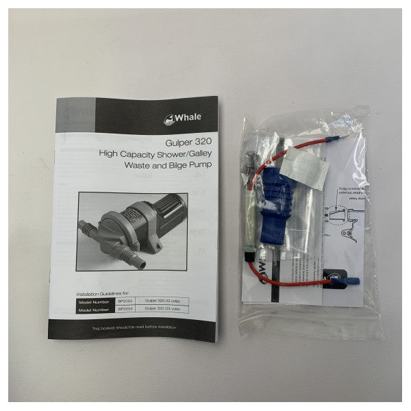Whale BP2054 Gulper 320 24V gri su | sintine pompası