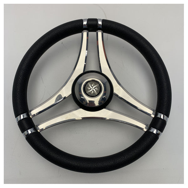 عجلة قيادة من الفولاذ المقاوم للصدأ ألترافلكس ألترافليكس من ألبا 3 أذرع أسود