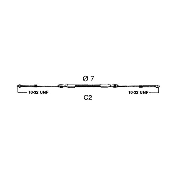 Ultraflex C2 Edelstahl -Lenkkabel 21 ft | 6,3 m