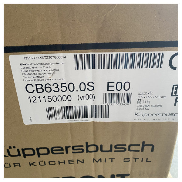 Kuppersbusch CB6350.0S forno compatto incasso nero 10 funzioni