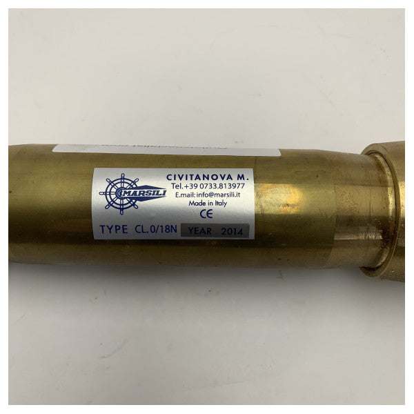 Marsili CL.0/18N High-Quality Brass Hydraulic Cylinder for Marine Inboard Use with Chrome-Plated Stainless Steel Rod
