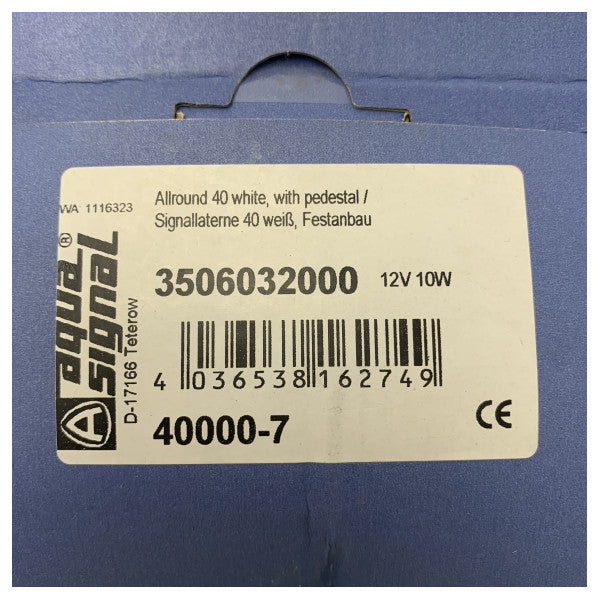 Aqua Signal seria 40 czarne światło nawigacyjne 360 stopni - 3506023000