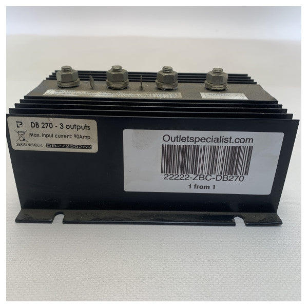 Xenteq DB270 3-weg laadstroomverdeler | diode brug 12V - 90 AMP