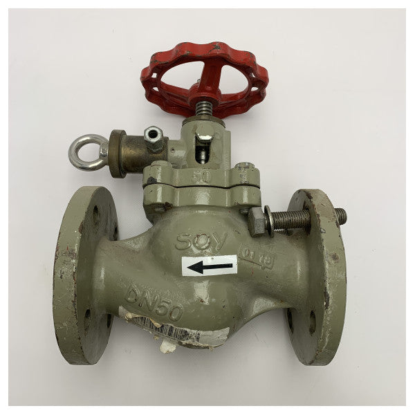 High-Quality DN50 PN16 Marine Iron Gate Valve with Corrosion-Resistant Coating and Handwheel Operation
