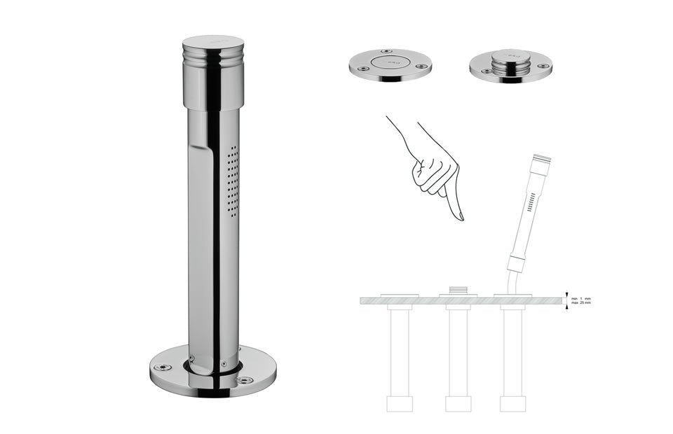 دش سطح السفينة المنبثق من الألومنيوم Elka DO.2017 مع خرطوم مرن