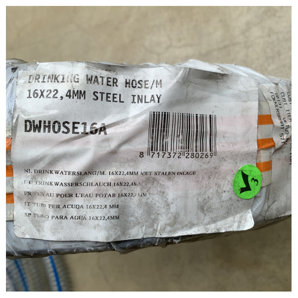 Vetus DWHOSE16A 16 mm drinking water hose length 30m