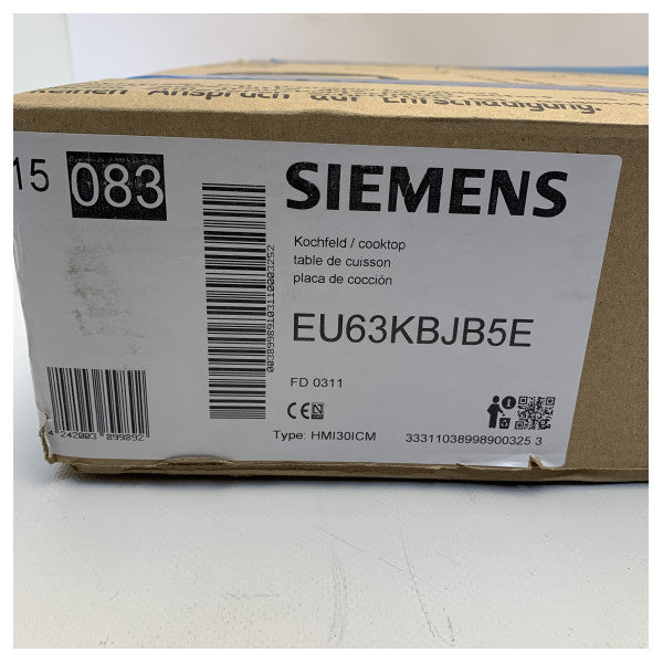 Siemens Induction Hob 3 Pits 59 cm 4600W - EU63KBJB5E