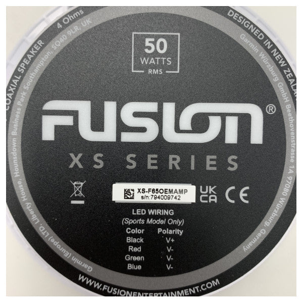 Fusion XS -Serie Marine Proof Lautsprecher Black 200W | 6,5 Zoll-010-02196-00