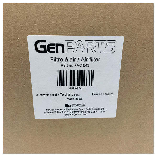 Genparts FAC643 Filtre à air moteur