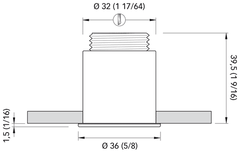 Schnell Gaia Famp2390G11CA00 Tageslicht LED Aluminium Clear Objektiv 12/24 V