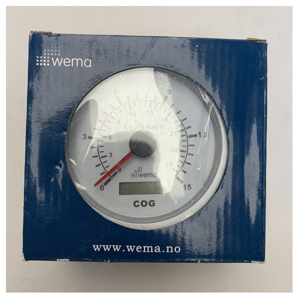 WEMA GPS INDICADOR DE VELOCIDAD DE BARCO BLANCO 15 KN | 27 km/h - 110396