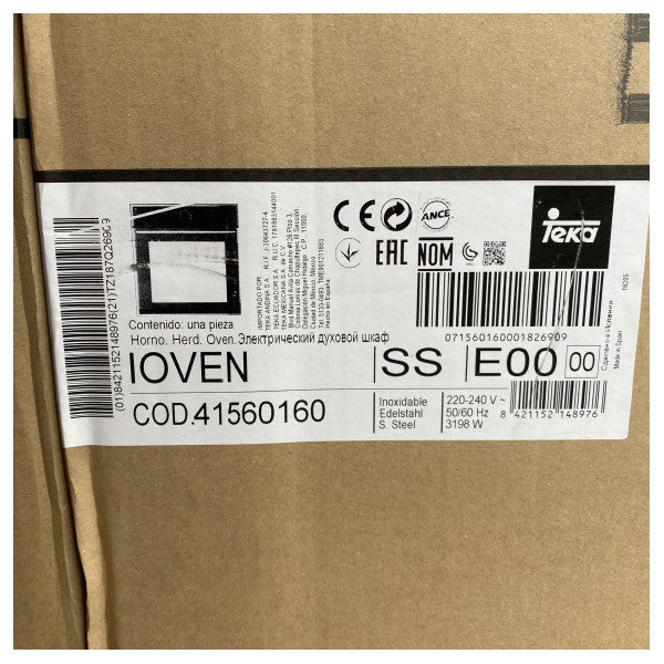 Teka IOVEN forno multifunzione da 60 cm con vaporiera nera