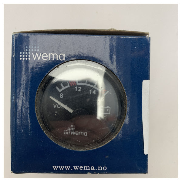 Pantalla de medidor de voltio de batería WEMA 0-16V Negro - 110330