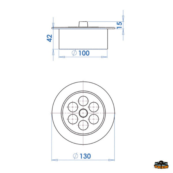 AllPA Trem okrugli LED SLUP SILOPLO Svjetlo 12V - L4400217