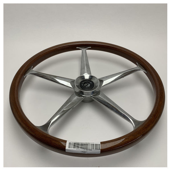 USED Vetus MAH550 Marine Edelstahl Steuerrad mit Mahagoni D550 mm