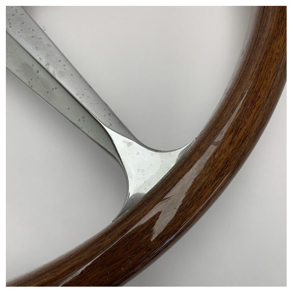 عجلة قيادة بحرية مستعملة من الفولاذ المقاوم للصدأ Vetus MAH550 مستعملة، مصنوعة من الفولاذ المقاوم للصدأ البحري مع خشب الماهوجني D550 مم