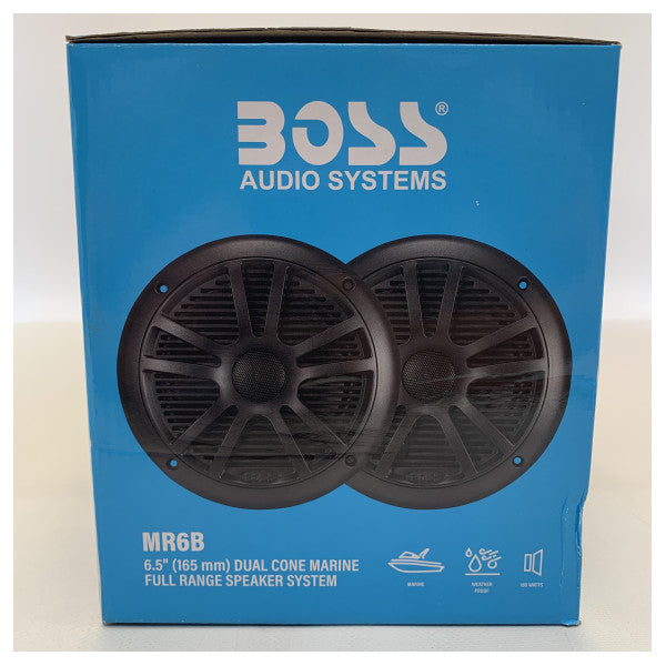 Комплект 180W високоговорители Boss Marine MR6B, устойчиви на морски условия