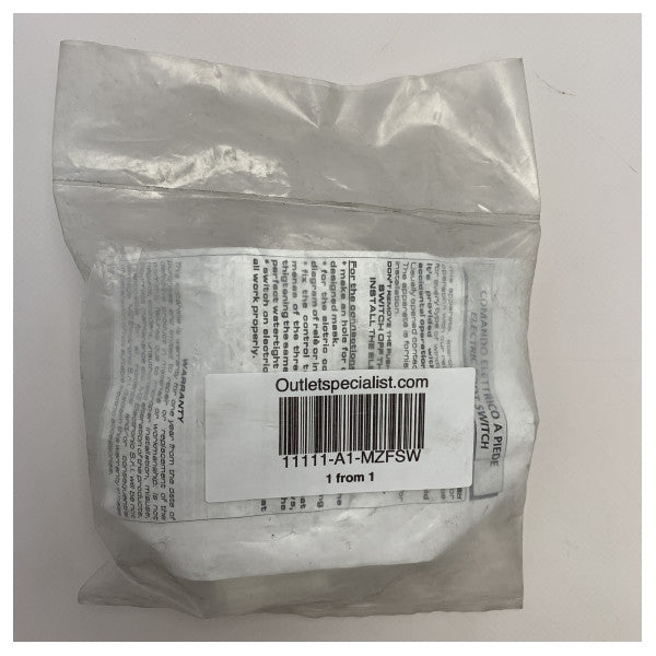 Interruptor de pé do molinete MZ Electronics branco 12/24V