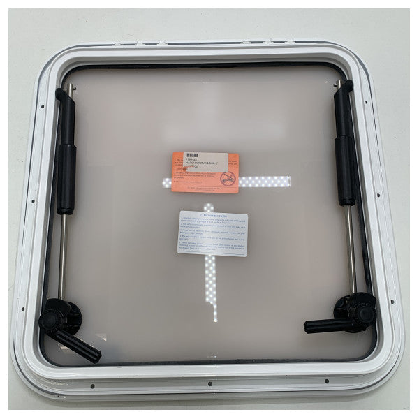 Bomar Square Aluminium Opening Hatch White 470 x 470 mm-n1080-10px-kwht