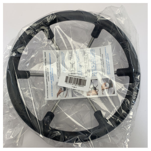 オールパブラックレザーステアリングホイール - 耐候性ステンレススチールスポーク - NL7360/01