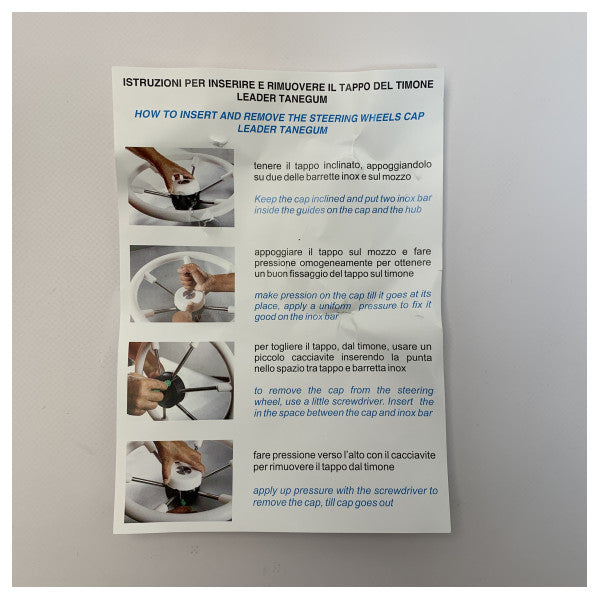 オールパブラックレザーステアリングホイール - 耐候性ステンレススチールスポーク - NL7360/01