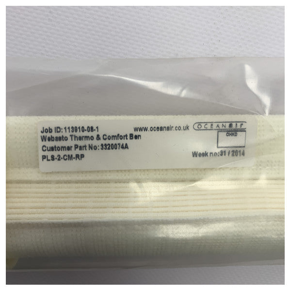 Dometic OceanAir Skysol pleated shade cream 508 x 305 mm - PLS-2-CM-RP