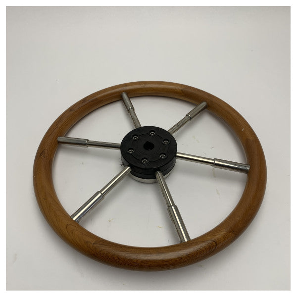 USED Vetus PRO40T 5 spoke steering wheel 400 mm with teak rim