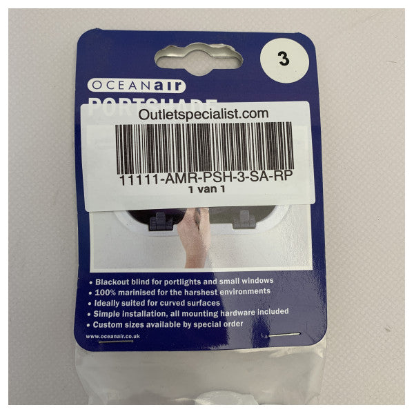Dometic OceanAir Portshade roller blind white 460 x 320 mm - PSH-3-W-RP