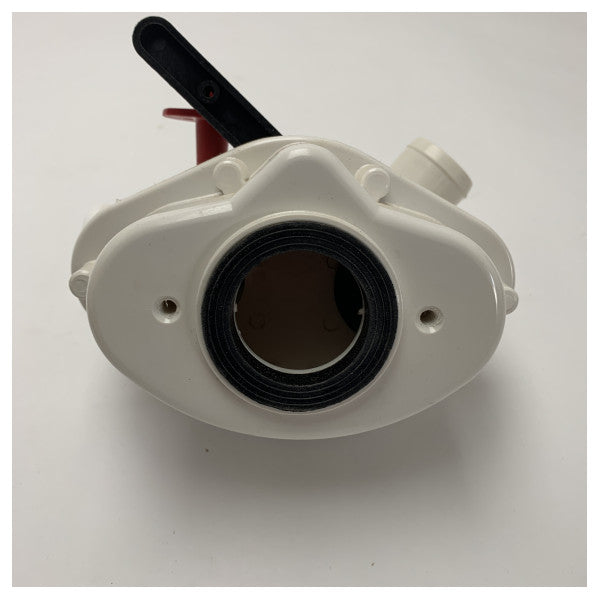 RM69 white 3-way toilet valve for closed - tank - overboard - 804