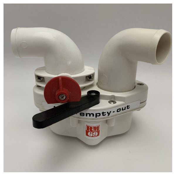 RM69 white 3-way toilet valve for closed - tank - overboard - 804