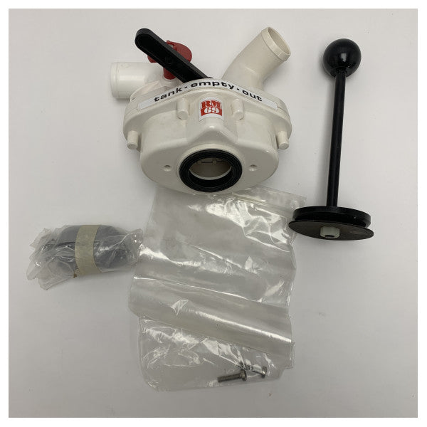 RM69 white 3-way toilet valve for closed - tank - overboard - 804
