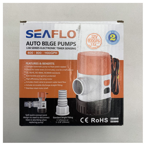 Seaflo Manual Electric 12V | 800 GPH Bilpump-SFBP1-G800-12B