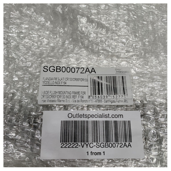 Isotherm Edelstahl Flush Mount Rahmen CR130 | CR90F DR130 - SGB00072AA