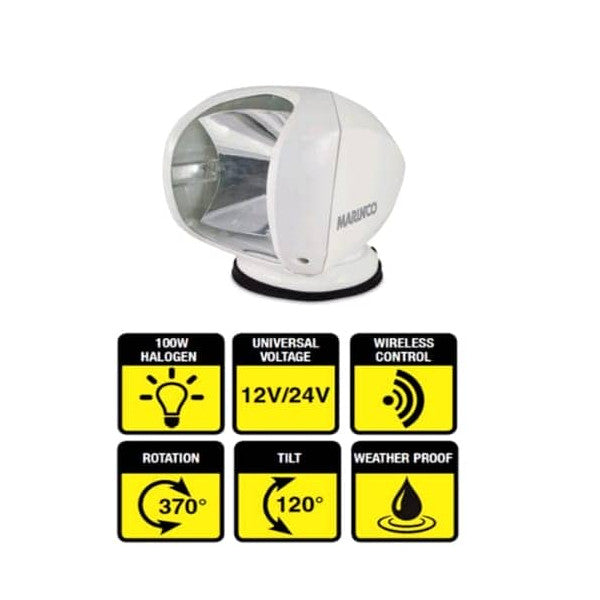 Marinco Precision electric spot light 24V | 100W - SPL-24W