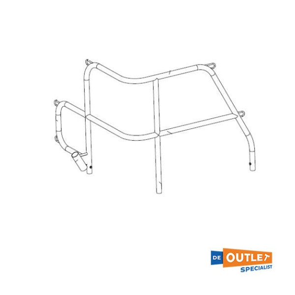 Hanse Stainless Steel Marine Stern Rail H385/H415 - Trwałe bezpieczeństwo i wsparcie dla łodzi