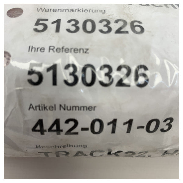 Selden Track 22 22 mm High Beam Track 1500 mm-442-011-03