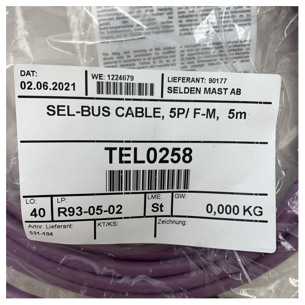 Selden Sel-Bus Cable for E40i Winch F/M 5M-531-104