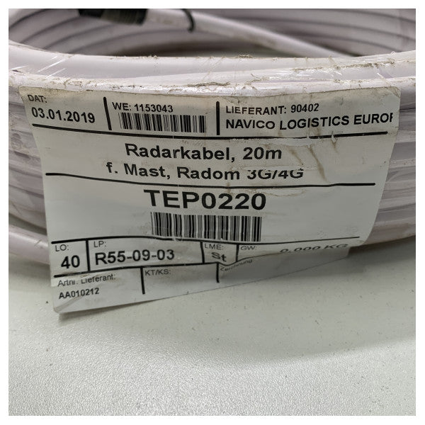 Cavo radar digitale Simrad Navico 20M per radar a banda larga 3/4G - AA010212