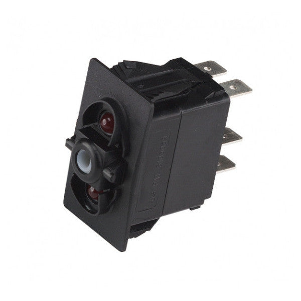 CZONE ROCKER Switch Uključeno/isključeno crno s crvenom svjetlošću-80-911-0038-00