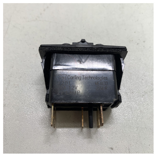 CZONE ROCKER Switch Uključeno/isključeno crno s crvenom svjetlošću-80-911-0038-00